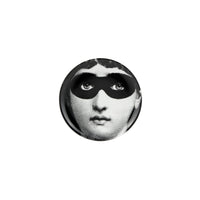 Tema e Variazioni n°22 porcelain coaster - Black & White