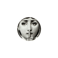 Tema e Variazioni n°334 porcelain coaster - Black & White