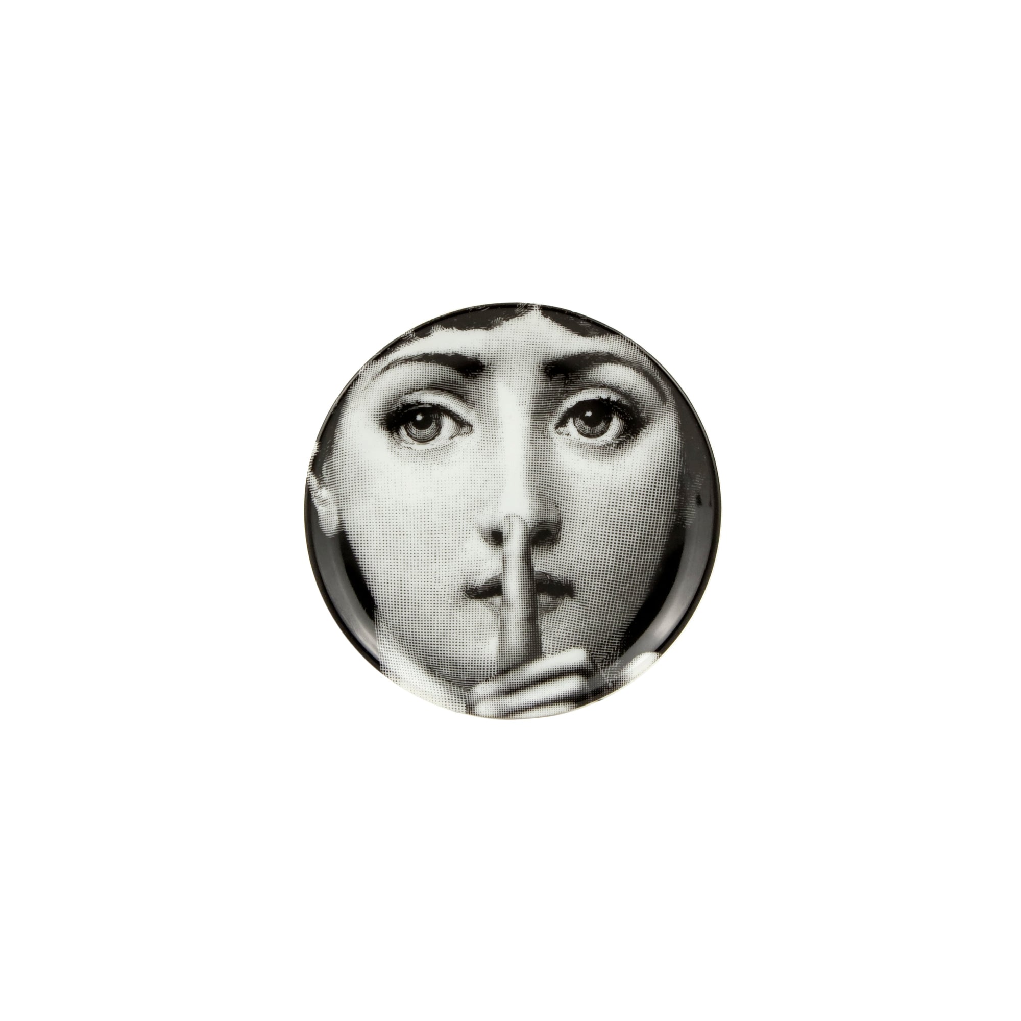 Tema e Variazioni n°334 porcelain coaster - Black & White