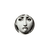 Tema e Variazioni n°82 porcelain coaster - Black & White