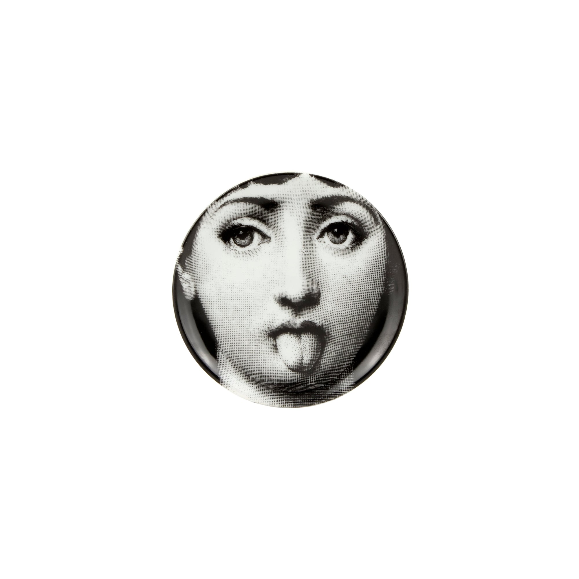 Tema e Variazioni n°82 porcelain coaster - Black & White