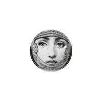 Tema e Variazioni n°95 porcelain coaster - Black & White