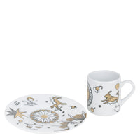 Astronomici n°1 porcelain coffee cup - Gold & Black & White