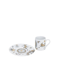 Astronomici n°1 porcelain coffee cup - Gold & Black & White