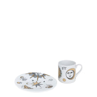 Astronomici n°2 porcelain coffee cup - Gold & Black & White