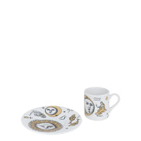 Astronomici n°3 porcelain coffee cup - Gold & Black & White