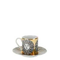 Sole porcelain coffee cup - Gold & Black & White