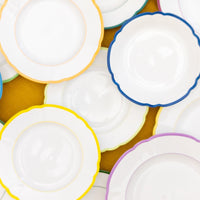 Assiette à dessert Colette Filet couleur en porcelaine - Vert
