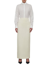 Jupe colonne en laine - Off White
