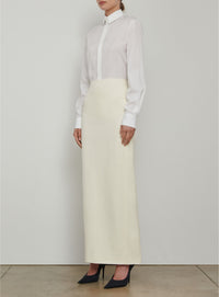 Jupe colonne en laine - Off White