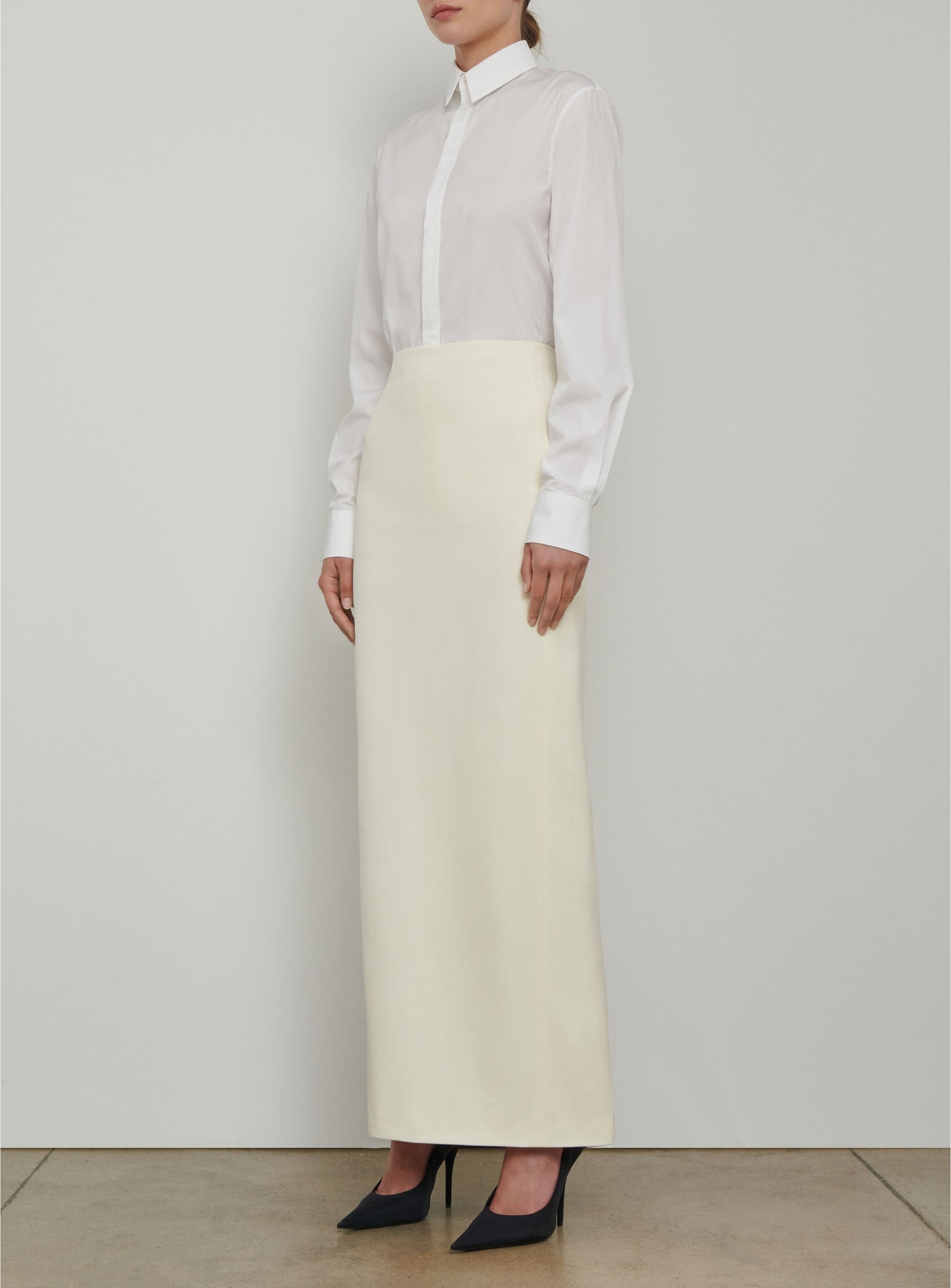 Jupe colonne en laine - Off White