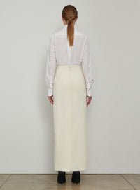 Jupe colonne en laine - Off White
