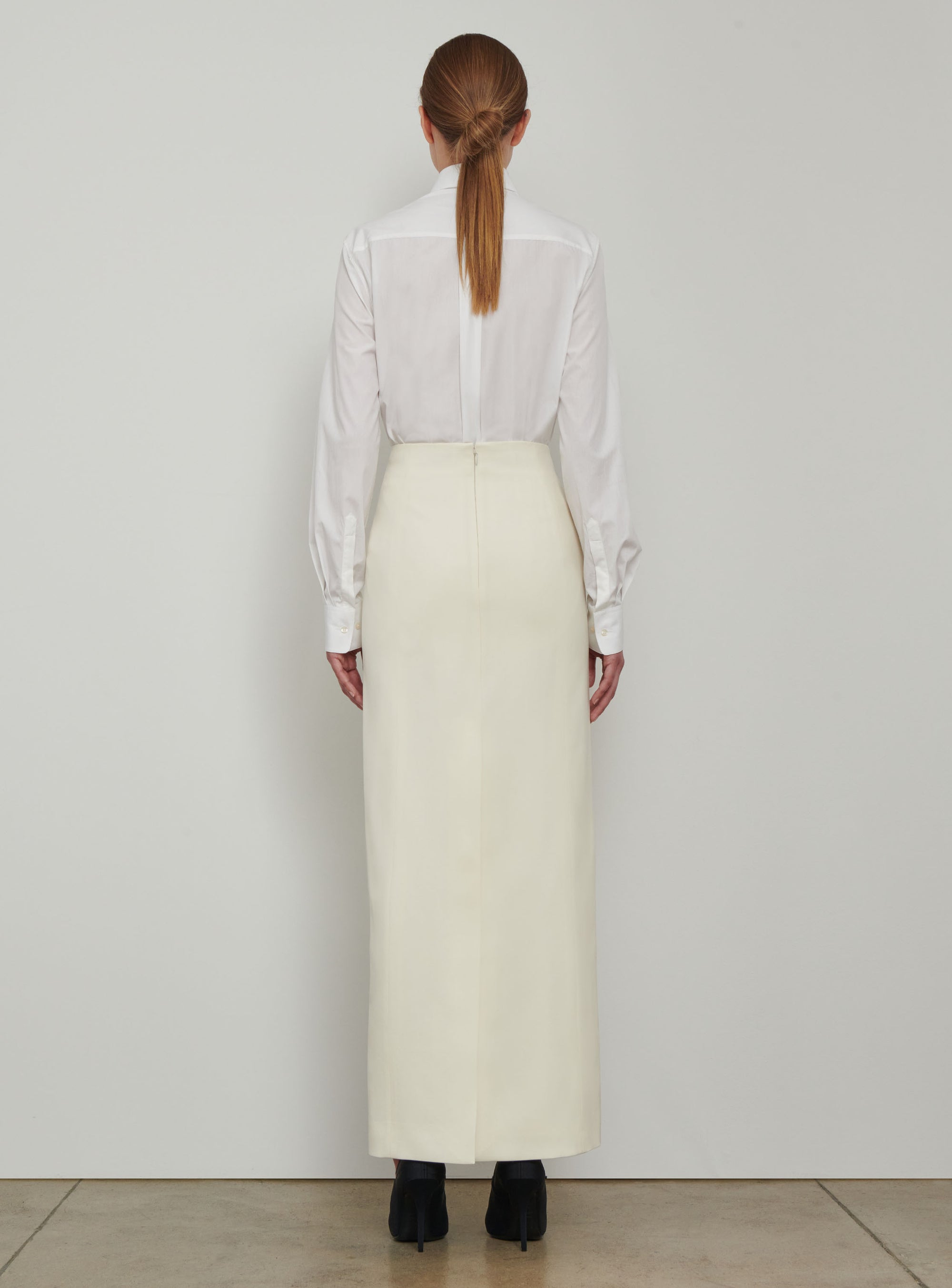 Jupe colonne en laine - Off White