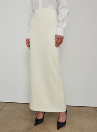 Jupe colonne en laine - Off White