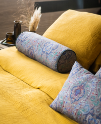 Housse de couette Como en gaze de coton - Moutarde