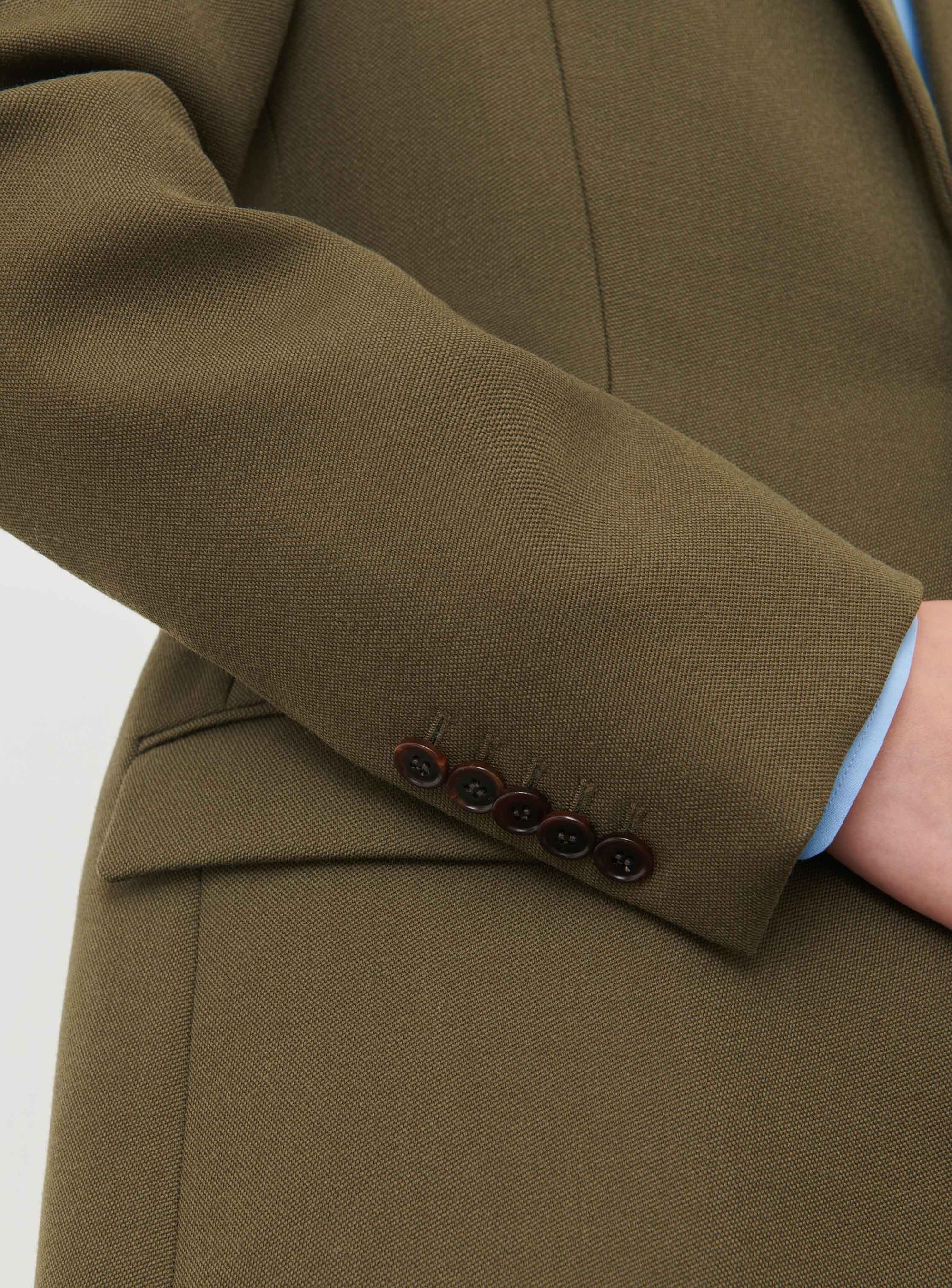 Blazer moulant en laine - Military