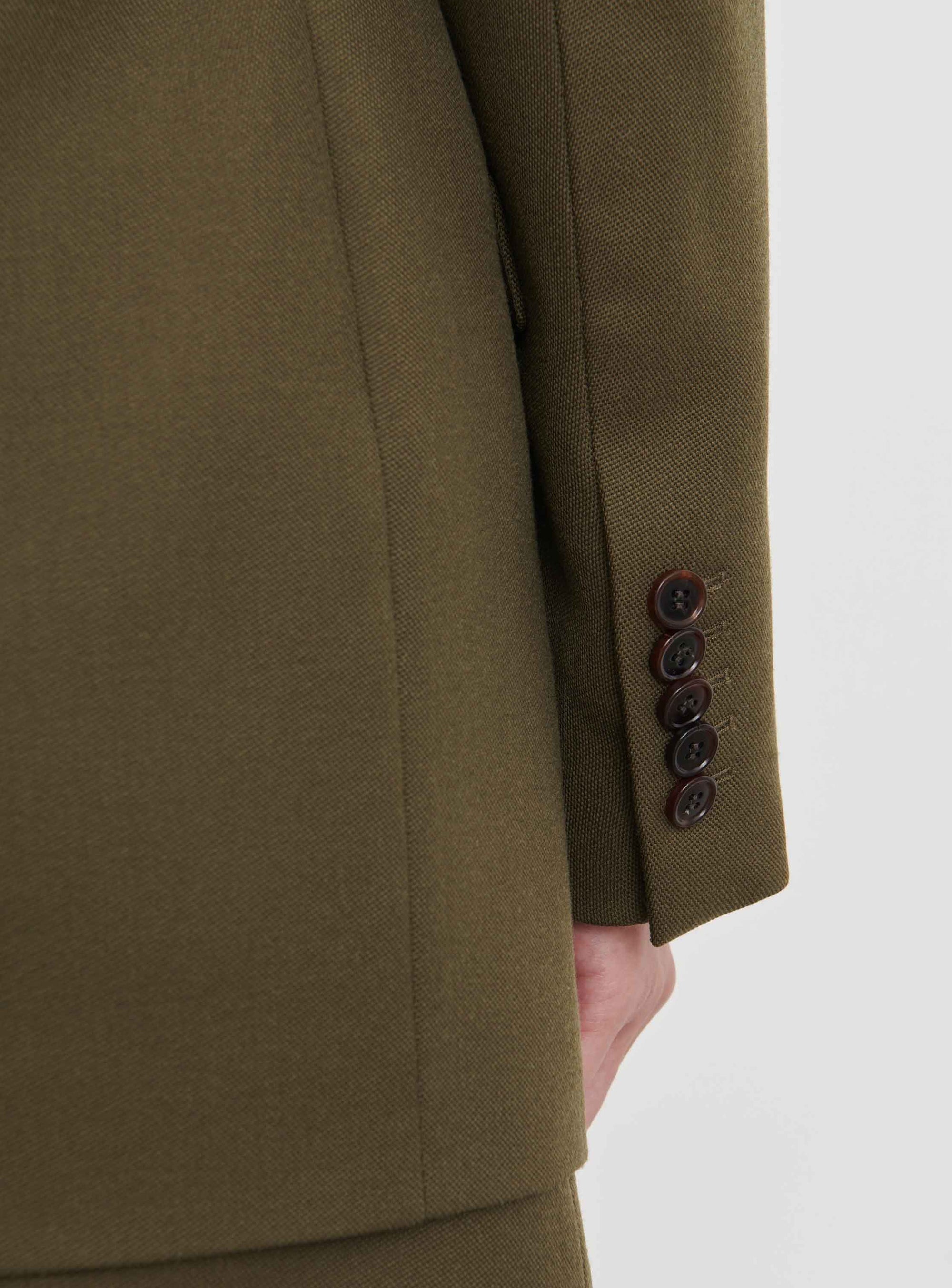 Blazer moulant en laine - Military