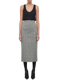 Contour Midi Skirt - Prince of Wales