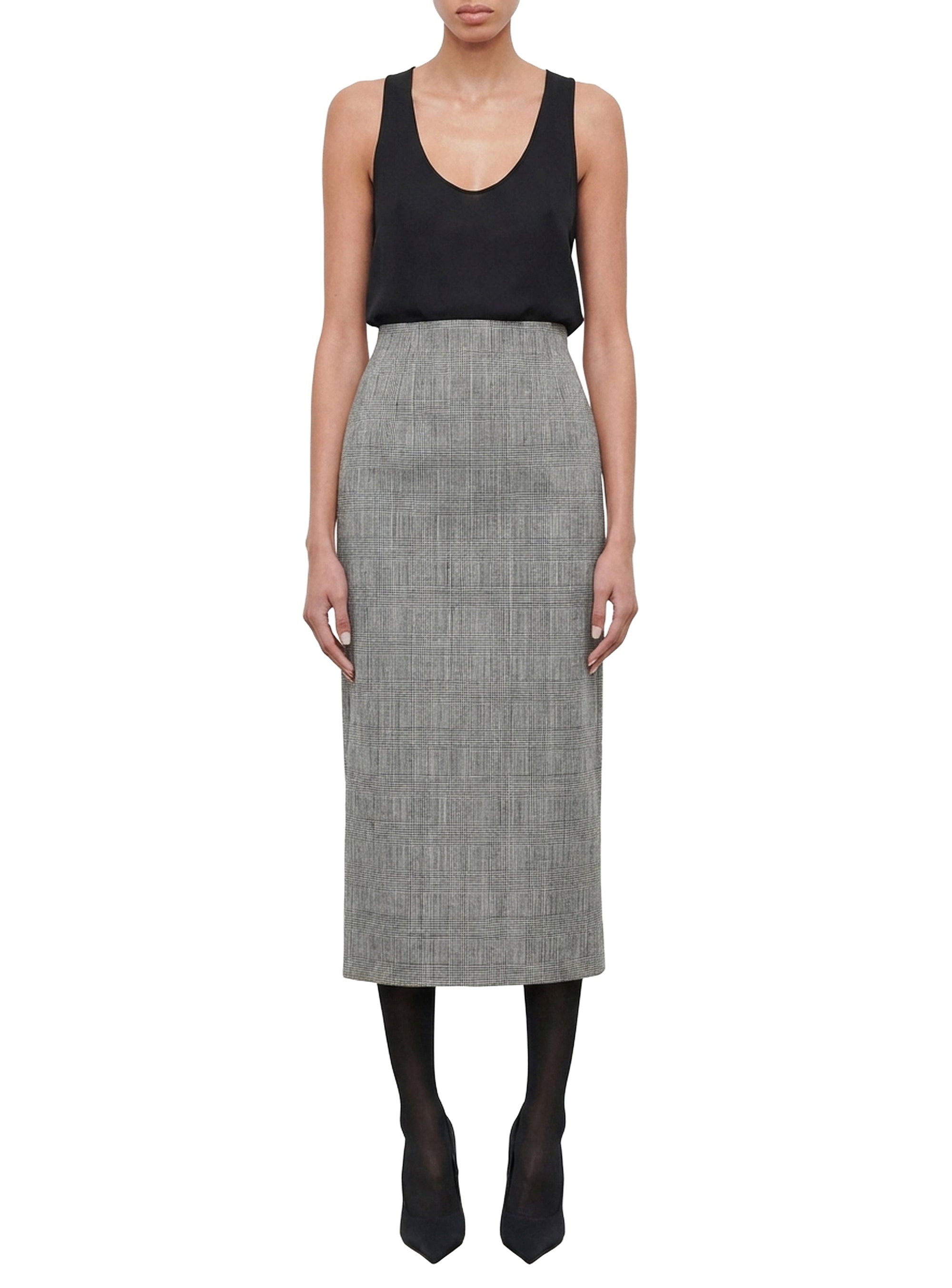 Contour Midi Skirt - Prince of Wales