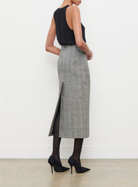 Contour Midi Skirt - Prince of Wales