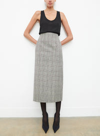 Contour Midi Skirt - Prince of Wales