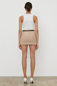 Contour Mini Skirt - Khaki