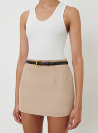 Contour Mini Skirt - Khaki