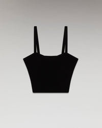 NOIR / DJV / QTY : 0 / Top Bretelle À Côtes Decollete Coeur - Noir