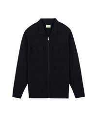 Gilet zippé en laine - Noir