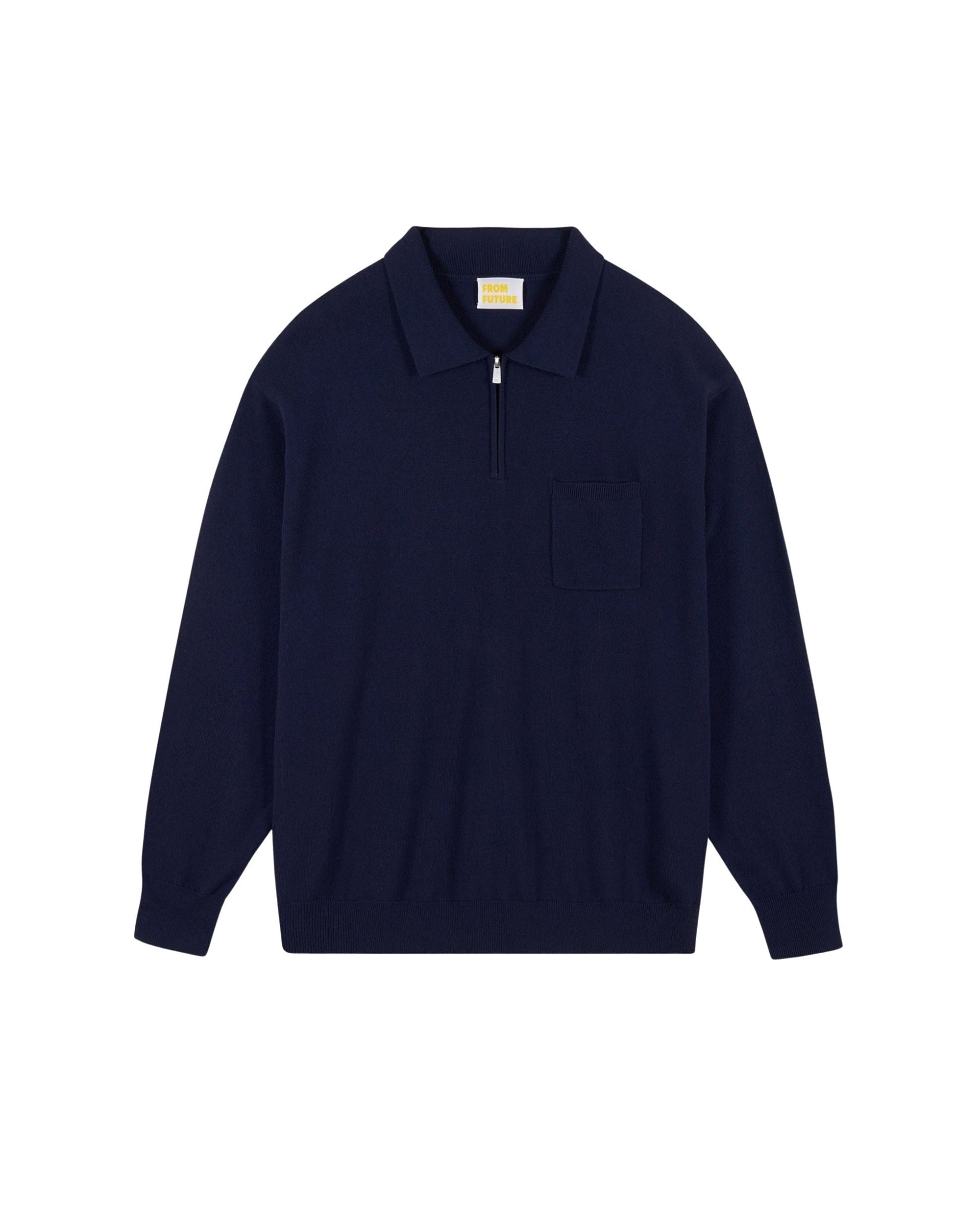 NAVY / DJV / QTY : 9 / Pull Col Camionneur - Navy