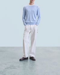 Pull à col rond en laine - Cloud Blue