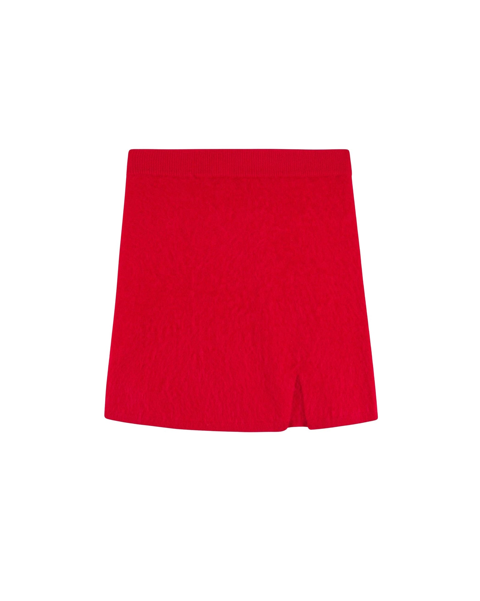 HOT RED / DJV / QTY : 45 / Jupe Mini en Cachemire Brossé - Hot Red
