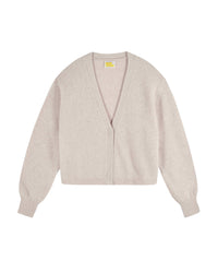 Cardigan oversize en cachemire - Beige Mouline