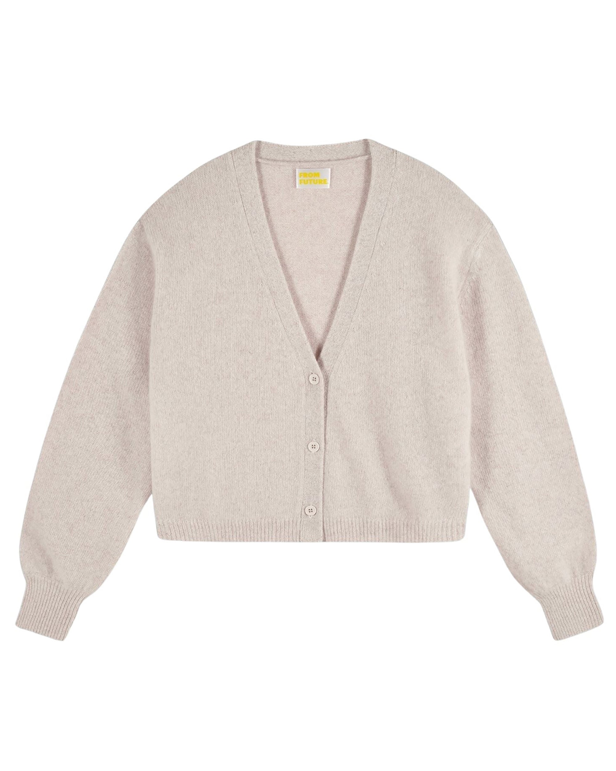 BEIGE MOULINE / DJV / QTY : 67 / Pull Cardigan - Beige Mouline