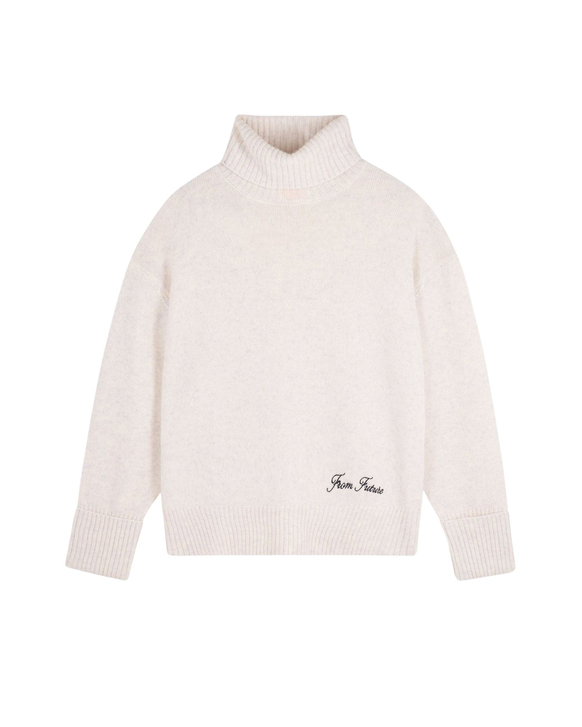 ECRU CHINE / DJV / QTY : 8 / Pull Col Roulé - Ecru Chine