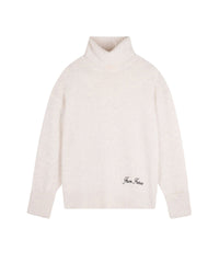 Pull col roulé en cachemire - Ecru Chiné