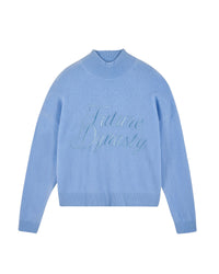 Pull col montant en cachemire - Fairy Blue