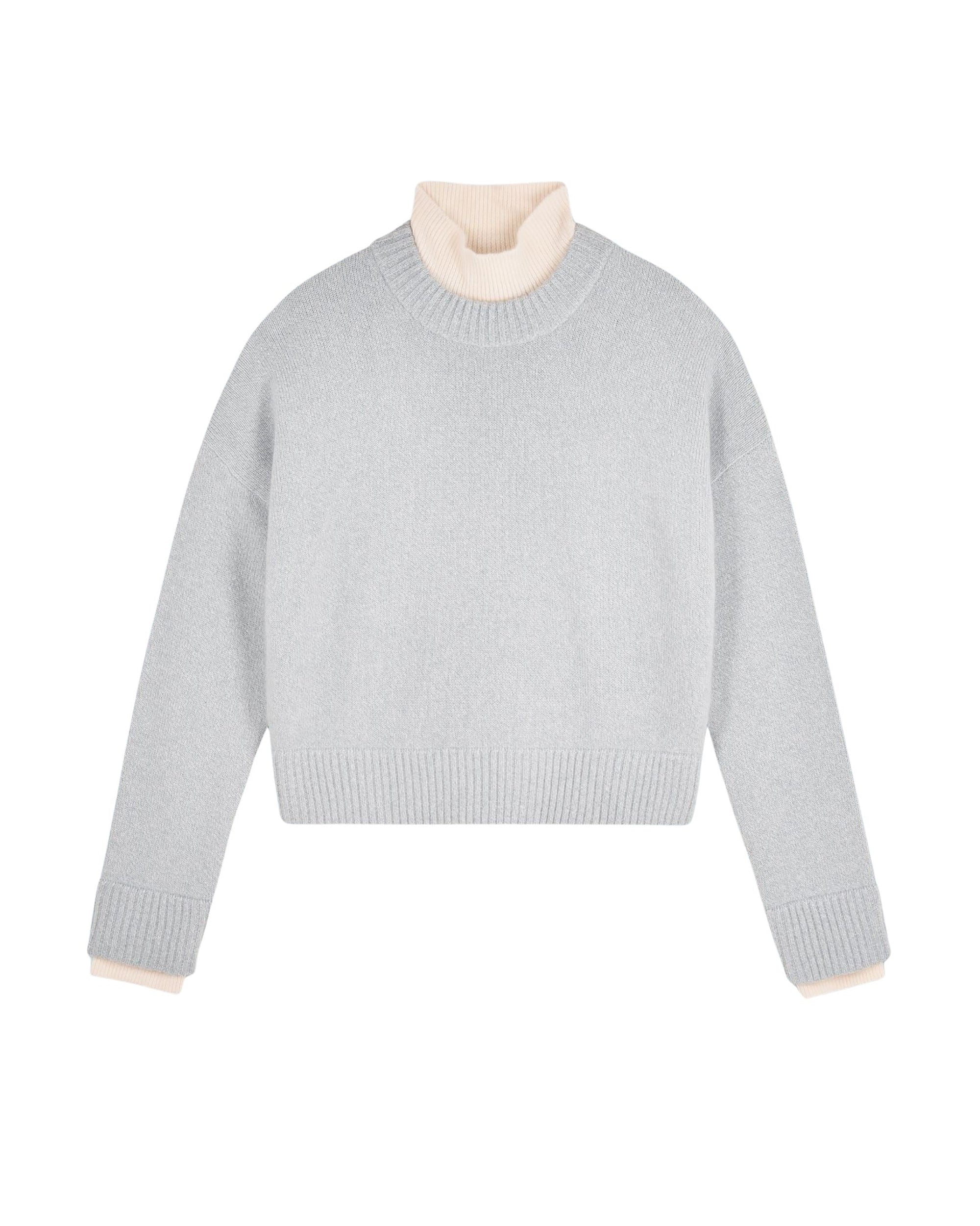 ZZ HORS LIGNE Pull col montant en cachemire - Grey Stone Moul