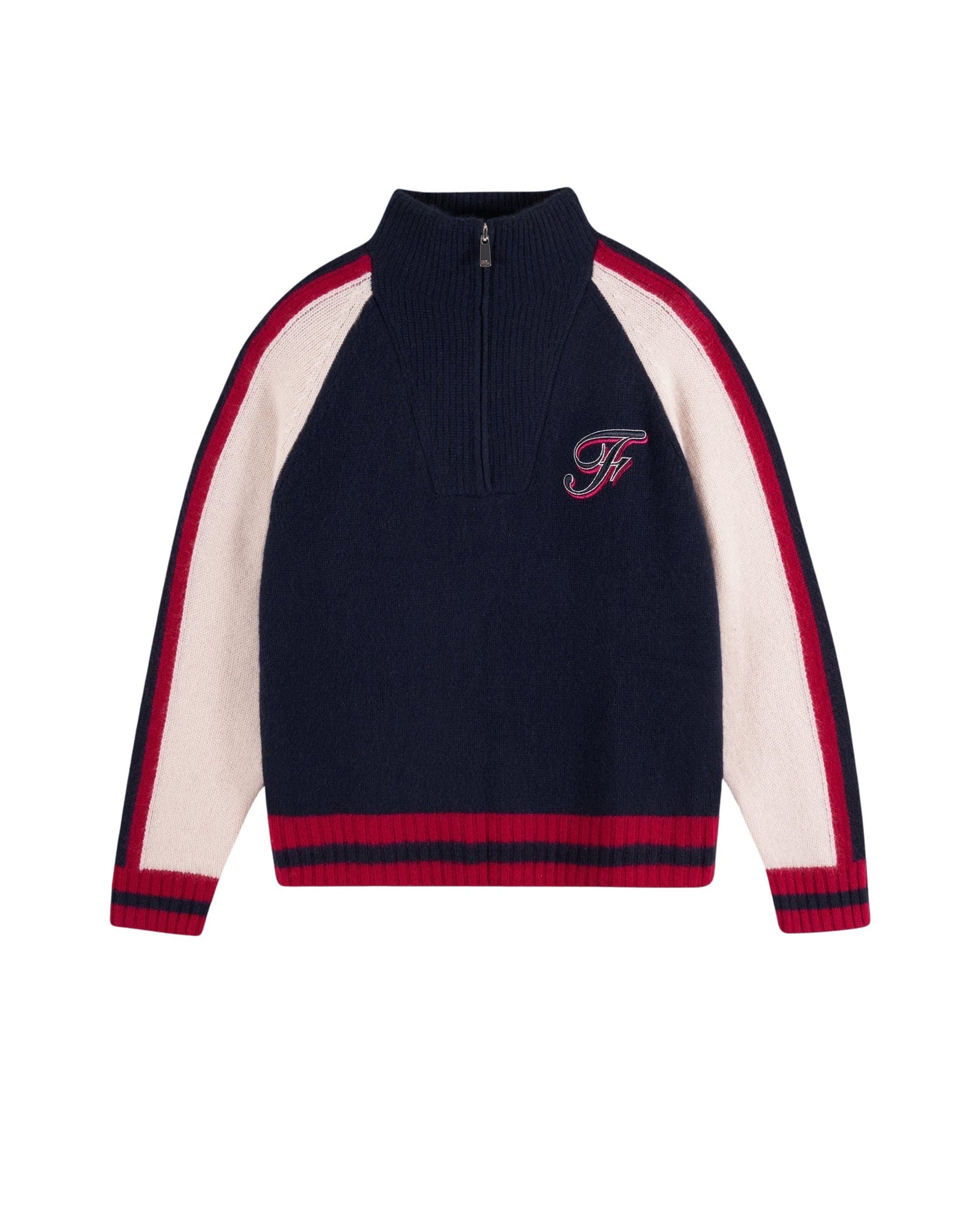 NAVY / DJV / QTY : 2 / Pull Col Camionneur - Navy