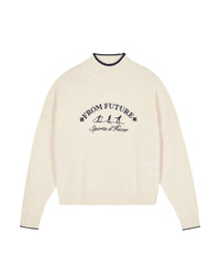 Pull col montant Sport D'hiver en cachemire - Ecru
