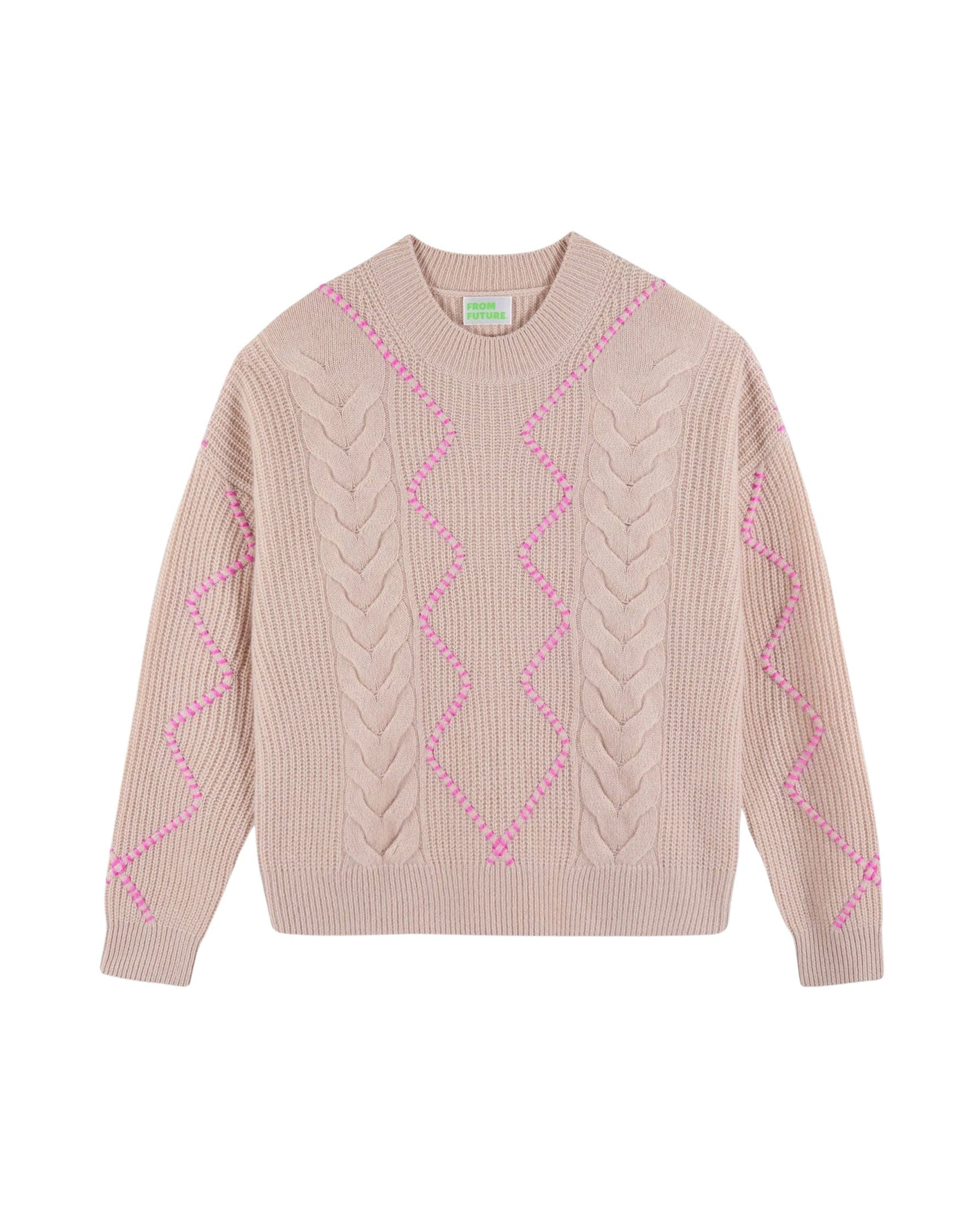 BEIGE / DJV / QTY : 26 / Pull Col Rond - Beige