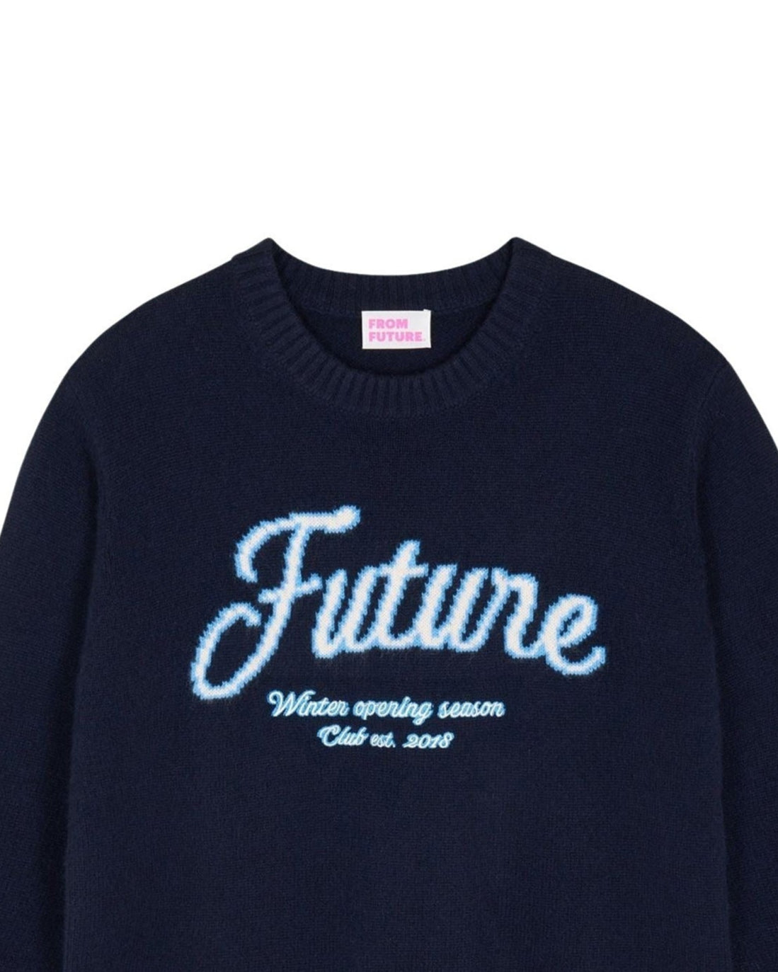 ZZ HORS LIGNE Pull col rond en cachemire - Navy