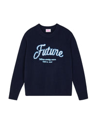 ZZ HORS LIGNE Pull col rond en cachemire - Navy