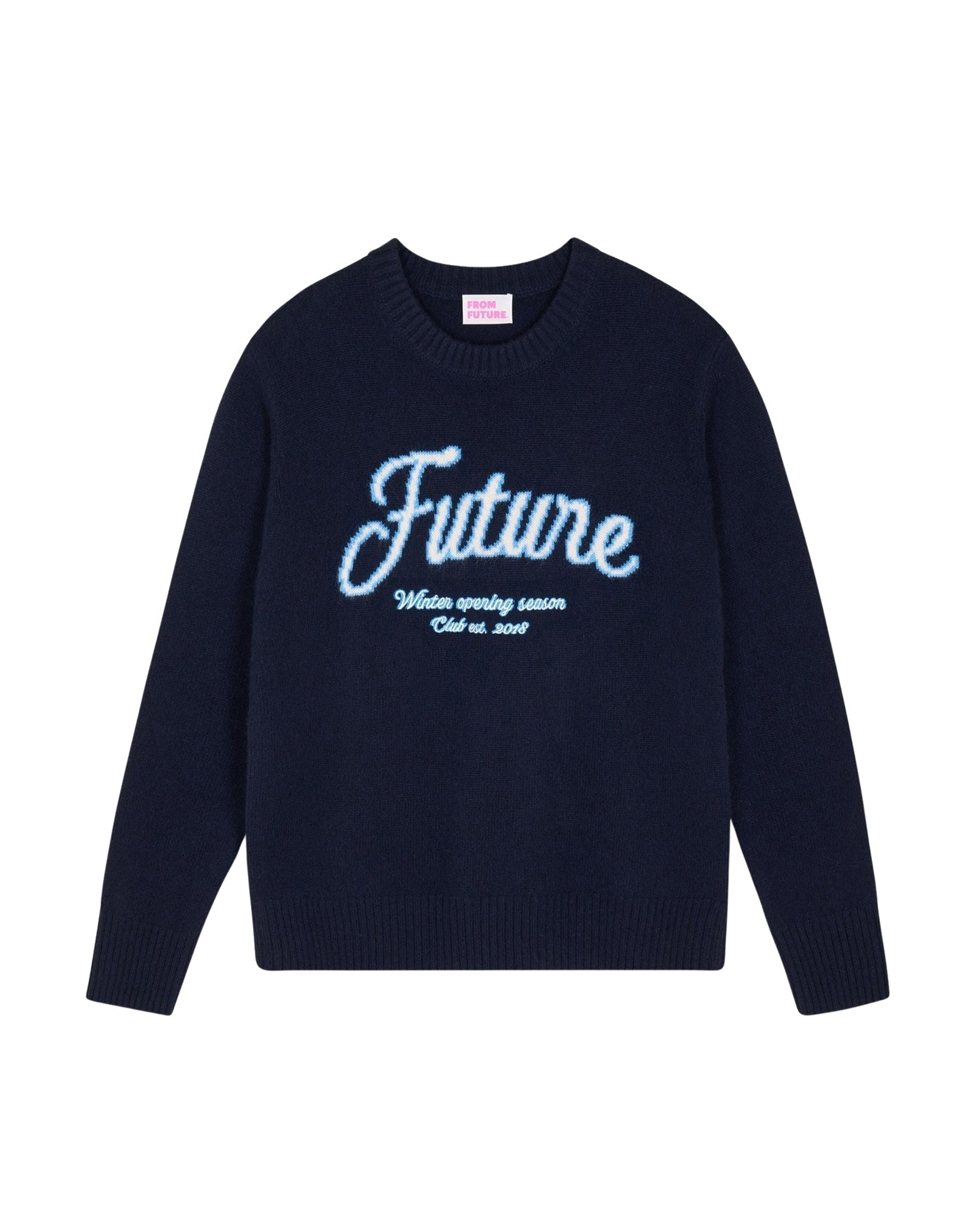ZZ HORS LIGNE Pull col rond en cachemire - Navy