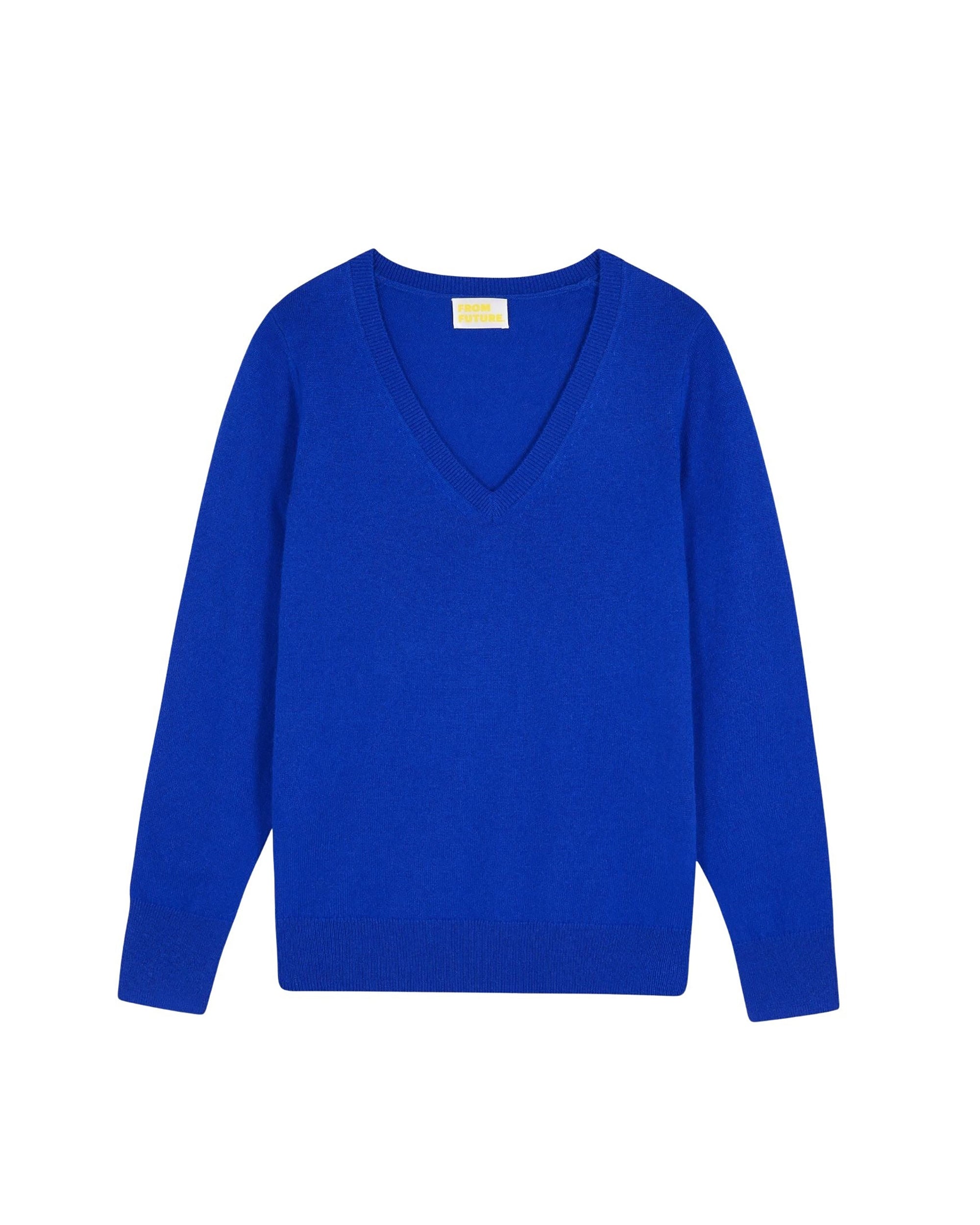 POP BLUE / DJV / QTY : 0 / Pull Col V Basique - Pop Blue
