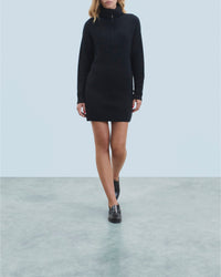 Cashmere short dress - Black