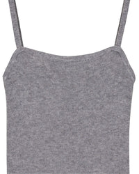Second-skin cashmere camisole - Dark Mottled Grey