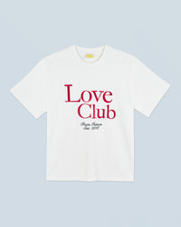 T-shirt à col rond Love Club - Blanc