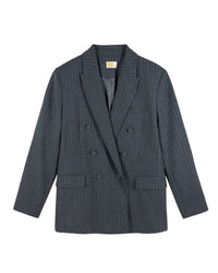 Veste blazer tailoring en laine - Gris