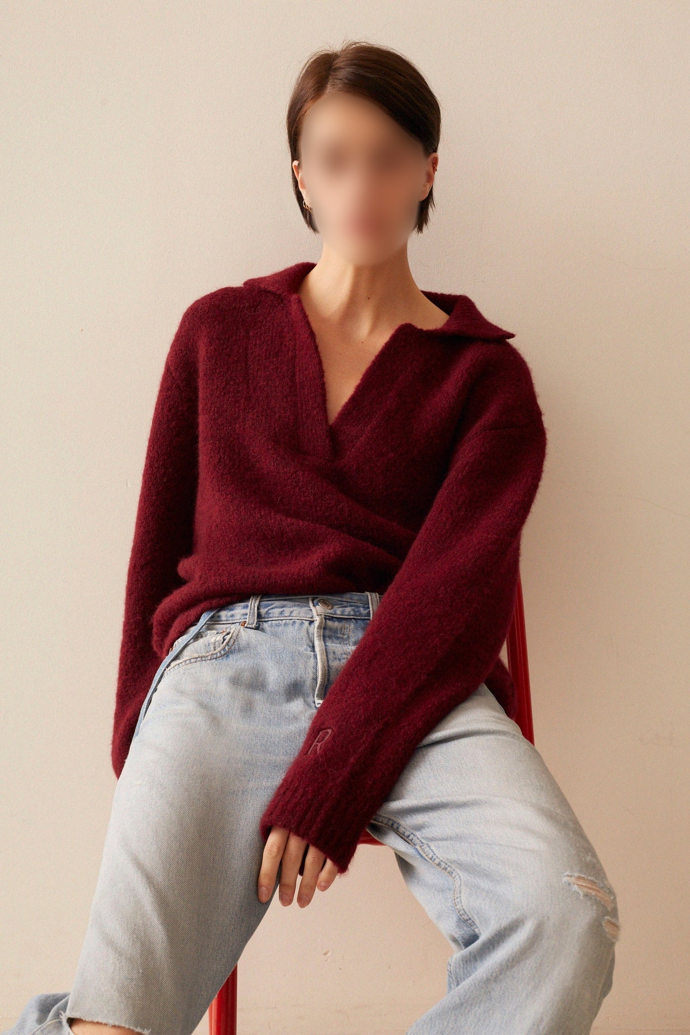Harry wool jumper - Bordeaux